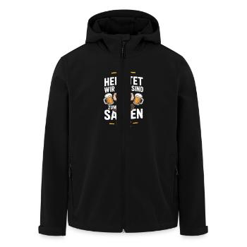 He's getting married, we're here to drink - Men’s Recycled Softshell Jacket by Stanley/Stella - black - Front - AI Model Male 185 light (185cm)