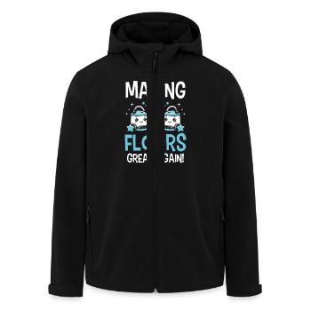 Nettoyant Lover Cleaner - Veste softshell homme en polyester recyclé Stanley/Stella - noir - Devant - AI Model Male 185 light (185cm)