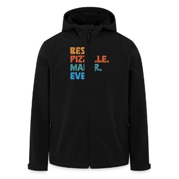 Pizzelle Waffel - Italienische Waffeln - Recycelte Männer Softshell-Jacke von Stanley/Stella - Schwarz - Vorne - AI Model Male 185 light (185cm)