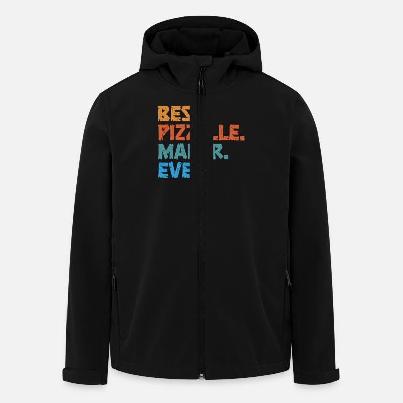 Pizzelle Waffle - Italian Waffles - Men’s Recycled Softshell Jacket by Stanley/Stella - black