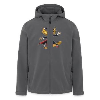 SENSENMANN FRAU SKATEBOARD - Recycelte Männer Softshell-Jacke von Stanley/Stella - Anthrazit - Vorne - AI Model Male 185 light (185cm)