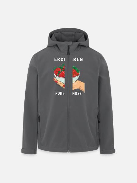 STRAWBERRIES HAND PURE ENJOYMENT - Men’s Recycled Softshell Jacket by Stanley/Stella - black