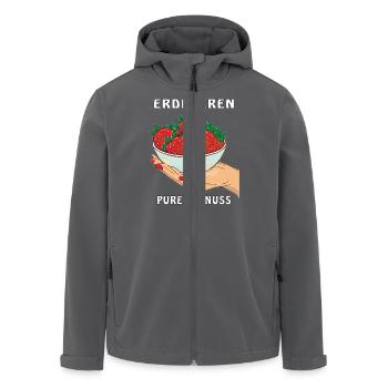 FRAISES MAIN PUR PLAISIR - Veste softshell homme en polyester recyclé Stanley/Stella - charbon - Devant - AI Model Male 185 light (185cm)