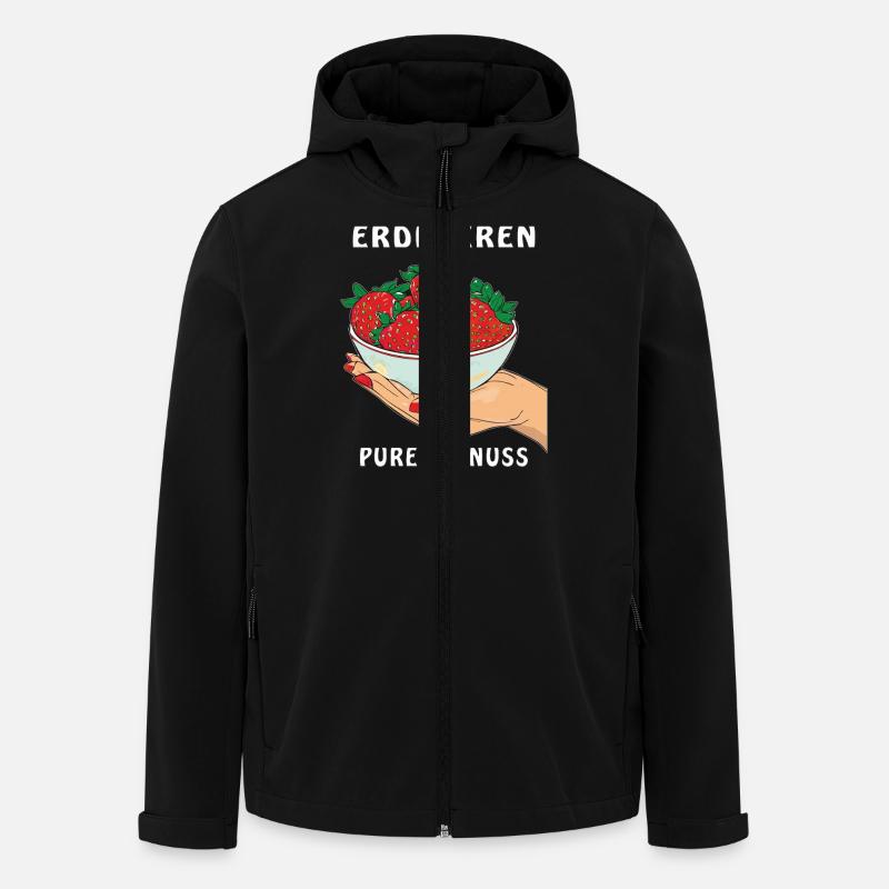 STRAWBERRIES HAND PURE ENJOYMENT - Men’s Recycled Softshell Jacket by Stanley/Stella - black