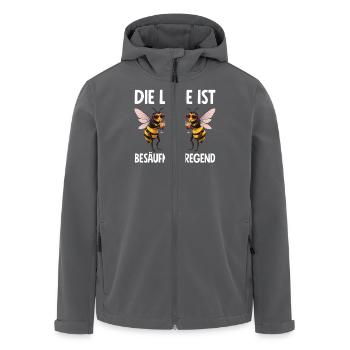 Die Lage Ist Besäufniserregend - Recycelte Männer Softshell-Jacke von Stanley/Stella - Anthrazit - Vorne - AI Model Male 185 light (185cm)