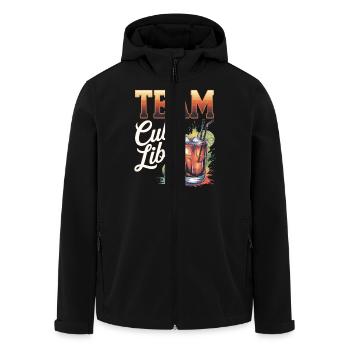 Cocktail Barkeeper Team Cuba Libre - Recycelte Männer Softshell-Jacke von Stanley/Stella - Schwarz - Vorne - AI Model Male 185 light (185cm)