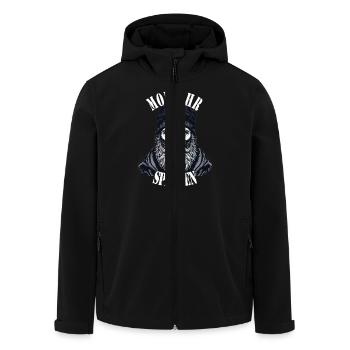East Frisian North Sea Seaman Moin Your Spacken - Men’s Recycled Softshell Jacket by Stanley/Stella - black - Front - AI Model Male 185 light (185cm)