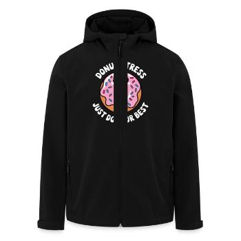 Donut Stress Just Do Your Best - Recycelte Männer Softshell-Jacke von Stanley/Stella - Schwarz - Vorne - AI Model Male 185 light (185cm)