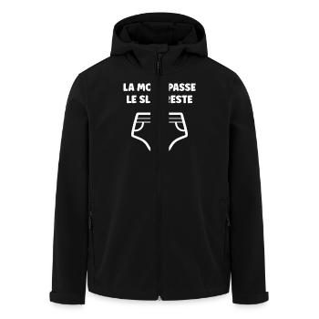 Slip - Veste softshell homme en polyester recyclé Stanley/Stella - noir - Devant - AI Model Male 185 light (185cm)
