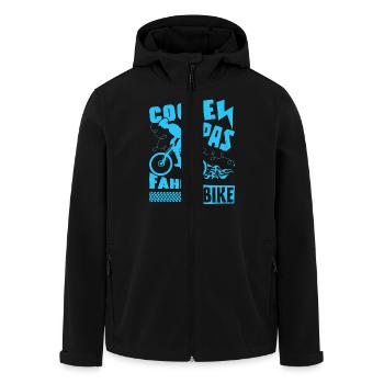 E-Bike COOLE OPAS FAHREN E-BIKE Fahrer Lustiges - Recycelte Männer Softshell-Jacke von Stanley/Stella - Schwarz - Vorne - AI Model Male 185 light (185cm)