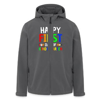 Conception de la première journée de maternelle - Veste softshell homme en polyester recyclé Stanley/Stella - charbon - Devant - AI Model Male 185 light (185cm)