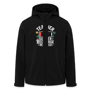 Lehrer Sommer Ferien - Recycelte Männer Softshell-Jacke von Stanley/Stella - Schwarz - Vorne - AI Model Male 185 light (185cm)