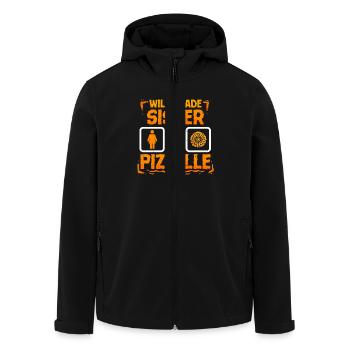 Pizzelle Keks Will Trade Sister For Pizzelle - Men’s Recycled Softshell Jacket by Stanley/Stella - black - Front - AI Model Male 185 light (185cm)