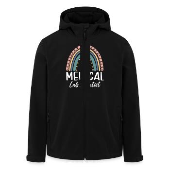 Scientifique de laboratoire médical Boho Arc-en-ciel MLS Drôle - Veste softshell homme en polyester recyclé Stanley/Stella - noir - Devant - AI Model Male 185 light (185cm)