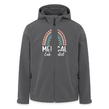 Scientifique de laboratoire médical Boho Arc-en-ciel MLS Drôle - Veste softshell homme en polyester recyclé Stanley/Stella - charbon - Devant - AI Model Male 185 light (185cm)