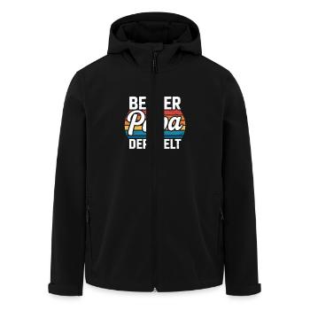 Best Dad in the World Retro Style - Men’s Recycled Softshell Jacket by Stanley/Stella - black - Front - AI Model Male 185 light (185cm)