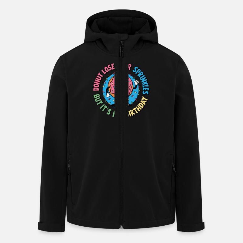 Beignet d’anniversaire design drôle - Veste softshell homme en polyester recyclé Stanley/Stella - noir