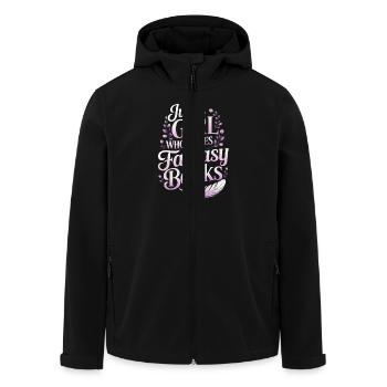 Just a girl who loves fantasy books - Men’s Recycled Softshell Jacket by Stanley/Stella - black - Front - AI Model Male 185 light (185cm)