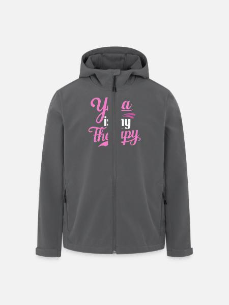 Yoga Is My Therapy - Men’s Recycled Softshell Jacket by Stanley/Stella - black
