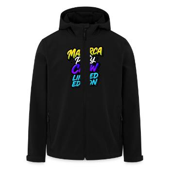 Mallorca Party Crew Bunt - Recycelte Männer Softshell-Jacke von Stanley/Stella - Schwarz - Vorne - AI Model Male 185 light (185cm)