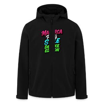 Mallorca Party Style - Recycelte Männer Softshell-Jacke von Stanley/Stella - Schwarz - Vorne - AI Model Male 185 light (185cm)