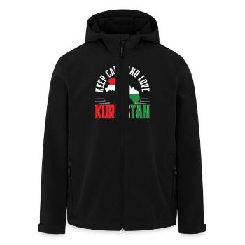 Kurd Kurds Keep Calm And Love Kurdistan - Men’s Recycled Softshell Jacket by Stanley/Stella - black - Front - AI Model Male 185 light (185cm)