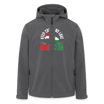 Les Kurdes gardent leur calme et aiment le Kurdistan - Veste softshell homme en polyester recyclé Stanley/Stella - charbon - Devant - AI Model Male 185 light (185cm)