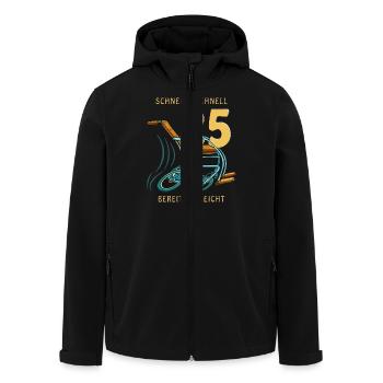 WALKING AID FAST... FAST 25 ALREADY REACHED - Men’s Recycled Softshell Jacket by Stanley/Stella - black - Front - AI Model Male 185 light (185cm)