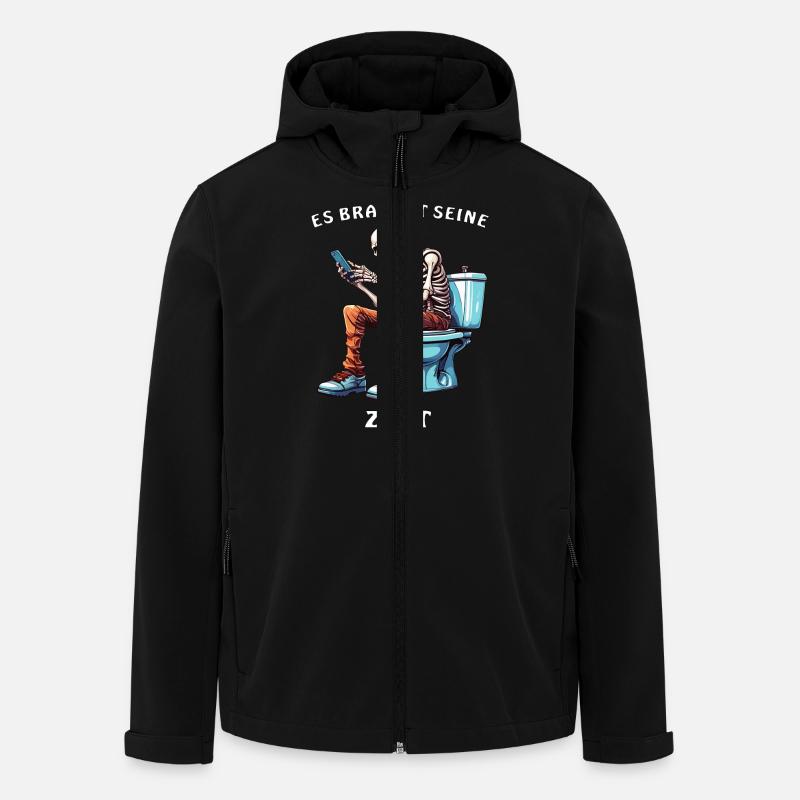 SMARTPHONE DE TOILETTE SQUELETTE - Veste softshell homme en polyester recyclé Stanley/Stella - noir