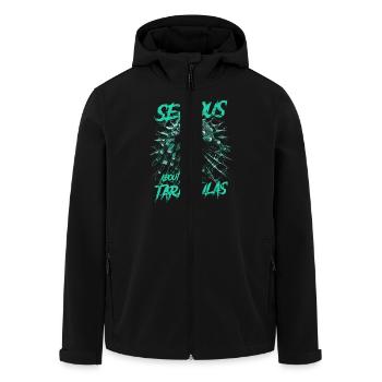 Serious About Tarantulas Pet Spider Owner - Men’s Recycled Softshell Jacket by Stanley/Stella - black - Front - AI Model Male 185 light (185cm)