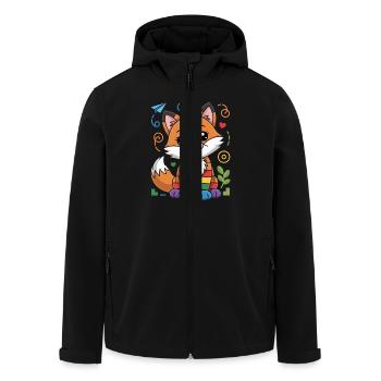 Out of preschool, kindergarten with - Men’s Recycled Softshell Jacket by Stanley/Stella - black - Front - AI Model Male 185 light (185cm)