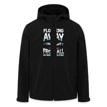 Float into the clouds and forget all your worries - Men’s Recycled Softshell Jacket by Stanley/Stella - black - Front - AI Model Male 185 light (185cm)