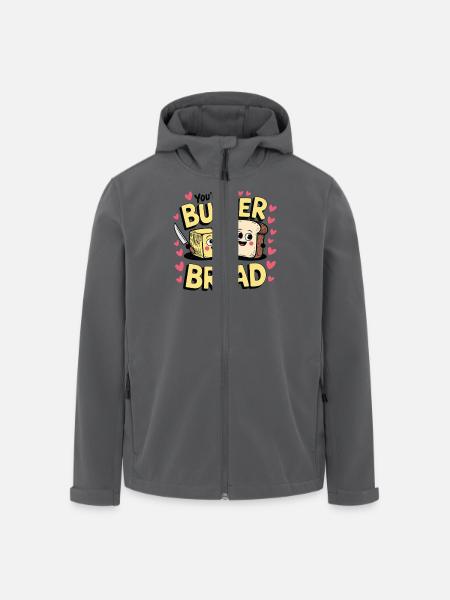 Butter and Bread Love - Men’s Recycled Softshell Jacket by Stanley/Stella - black