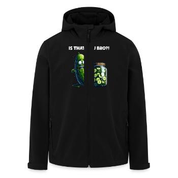 Is that you Bro?! Gurke Pickle Gurkenliebhaber - Recycelte Männer Softshell-Jacke von Stanley/Stella - Schwarz - Vorne - AI Model Male 185 light (185cm)