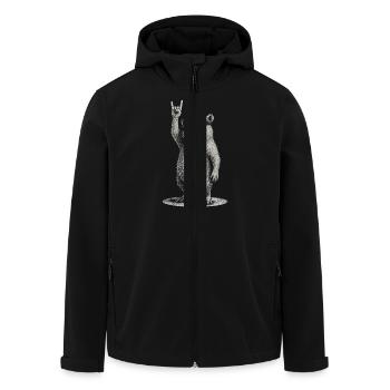Rock Musik Lustiges Capybara mit Sonnenbrille - Recycelte Männer Softshell-Jacke von Stanley/Stella - Schwarz - Vorne - AI Model Male 185 light (185cm)