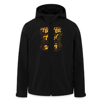 Hip-Hop Head seit 2007 - 18 Jahre Rap-Energie - Recycelte Männer Softshell-Jacke von Stanley/Stella - Schwarz - Vorne - AI Model Male 185 light (185cm)