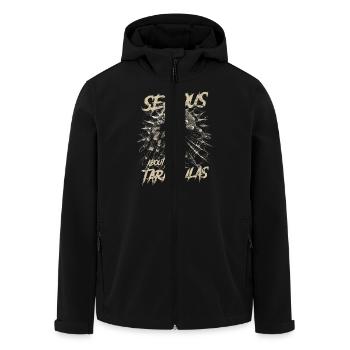 Serious About Tarantulas Pet Spider Owner - Men’s Recycled Softshell Jacket by Stanley/Stella - black - Front - AI Model Male 185 light (185cm)