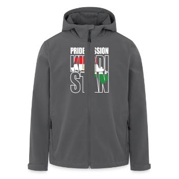 Fierté Passion Kurdistan Kurdes - Veste softshell homme en polyester recyclé Stanley/Stella - charbon - Devant - AI Model Male 185 light (185cm)