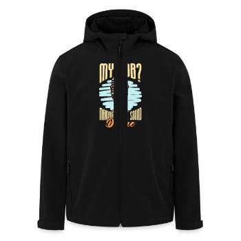Directeur musical Mon métier Making Divas Music Lover - Veste softshell homme en polyester recyclé Stanley/Stella - noir - Devant - AI Model Male 185 light (185cm)