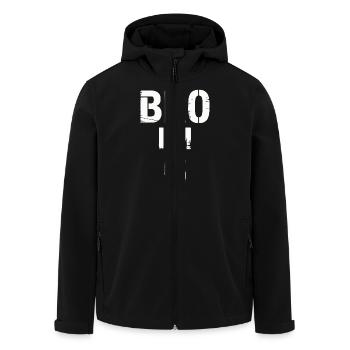 Bro, I'm 6 – Cool Birthday Design - Men’s Recycled Softshell Jacket by Stanley/Stella - black - Front - AI Model Male 185 light (185cm)