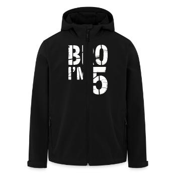 Bro, I'm 5 – Cool Birthday Design - Men’s Recycled Softshell Jacket by Stanley/Stella - black - Front - AI Model Male 185 light (185cm)