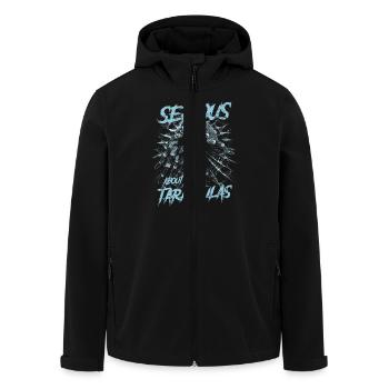 Serious About Tarantulas Pet Spider Owner - Men’s Recycled Softshell Jacket by Stanley/Stella - black - Front - AI Model Male 185 light (185cm)