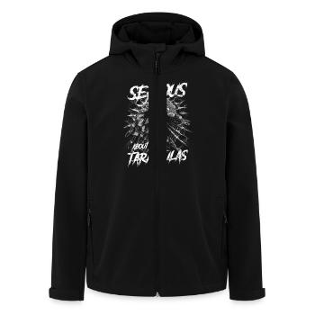 Serious About Tarantulas Pet Spider Owner - Men’s Recycled Softshell Jacket by Stanley/Stella - black - Front - AI Model Male 185 light (185cm)