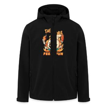 Hibachi Teppanyaki Japanese Cuisine - Men’s Recycled Softshell Jacket by Stanley/Stella - black - Front - AI Model Male 185 light (185cm)
