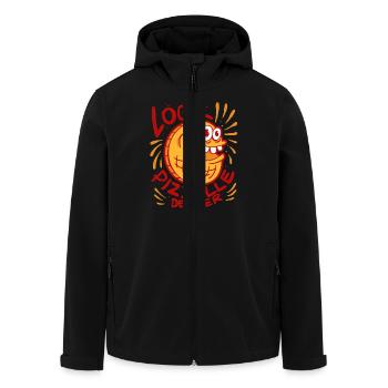 Biscuit gaufré Pizzelle - Veste softshell homme en polyester recyclé Stanley/Stella - noir - Devant - AI Model Male 185 light (185cm)