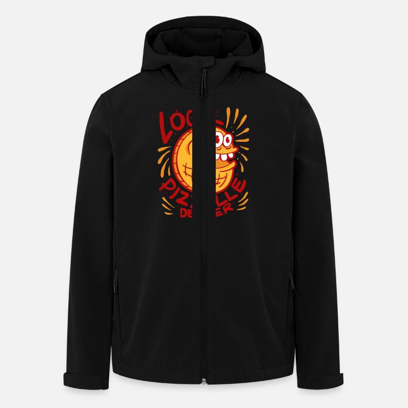 Pizzelle Waffle Biscuit - Men’s Recycled Softshell Jacket by Stanley/Stella - black