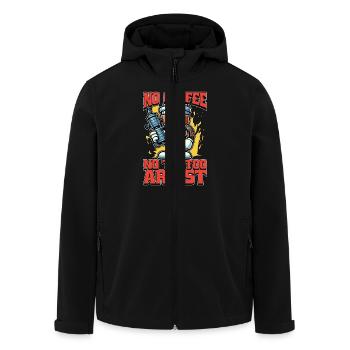 Tattoo Artist No Coffee No Tattooist Coffee Lover - Recycelte Männer Softshell-Jacke von Stanley/Stella - Schwarz - Vorne - AI Model Male 185 light (185cm)