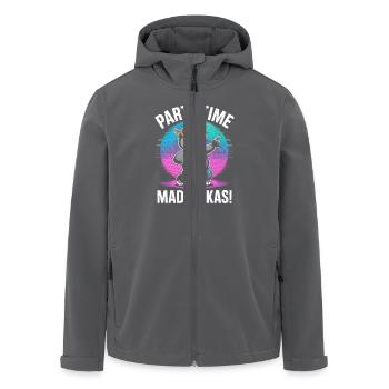 Hippo party Time Madafakas - Men’s Recycled Softshell Jacket by Stanley/Stella - anthracite - Front - AI Model Male 185 light (185cm)