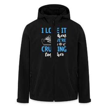 Drôle de croisière Dire Design - Veste softshell homme en polyester recyclé Stanley/Stella - noir - Devant - AI Model Male 185 light (185cm)