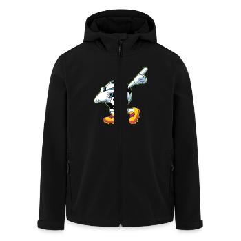Dabbing Fußball Lustiger Fußball - Recycelte Männer Softshell-Jacke von Stanley/Stella - Schwarz - Vorne - AI Model Male 185 light (185cm)